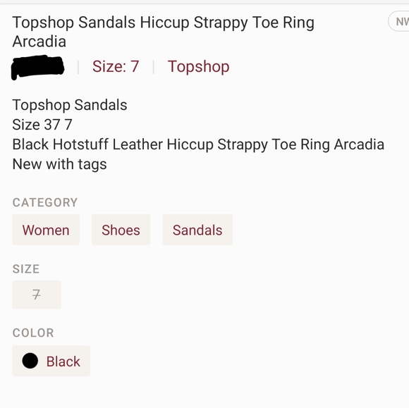 NWOT Topshop Hiccup Strappy Toe Ring Arcadia - Picture 8 of 12